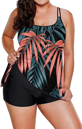 B2prity Tankini Swimsuits for Women Plus Size with Tummy Control