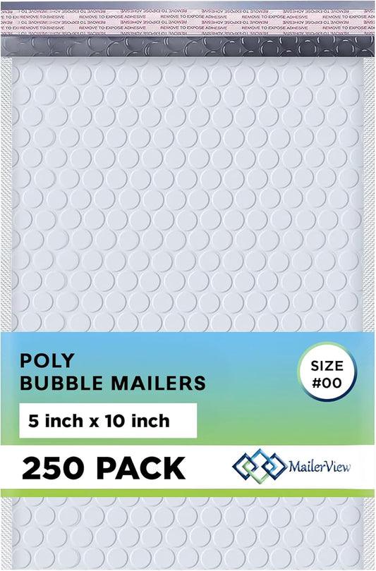White Small Poly Bubble Mailers for Secure Shipping Needs