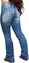 Flamingals Boot Cut Jeans for Women - Butt Lifting Tummy Control Our