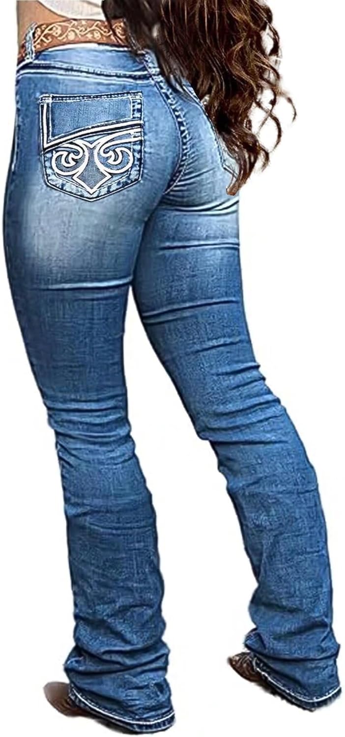 Flamingals Boot Cut Jeans for Women with Tummy Control Feature