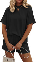 Ekouaer Womens Pajama Set Short Sleeve Top and Shorts - Soft