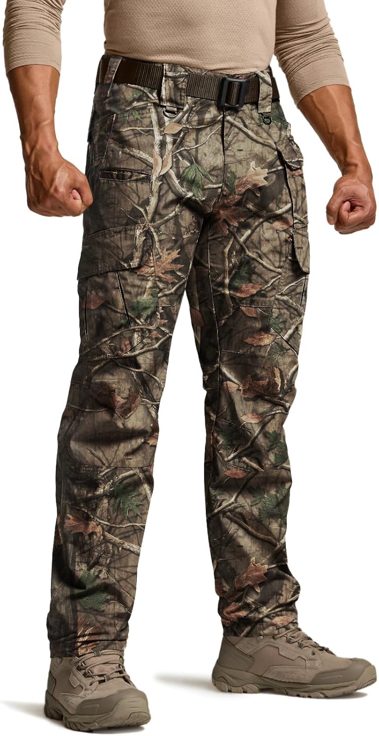 CQR Men's Tactical Pants: Lightweight Water Resistant Cargo Pants