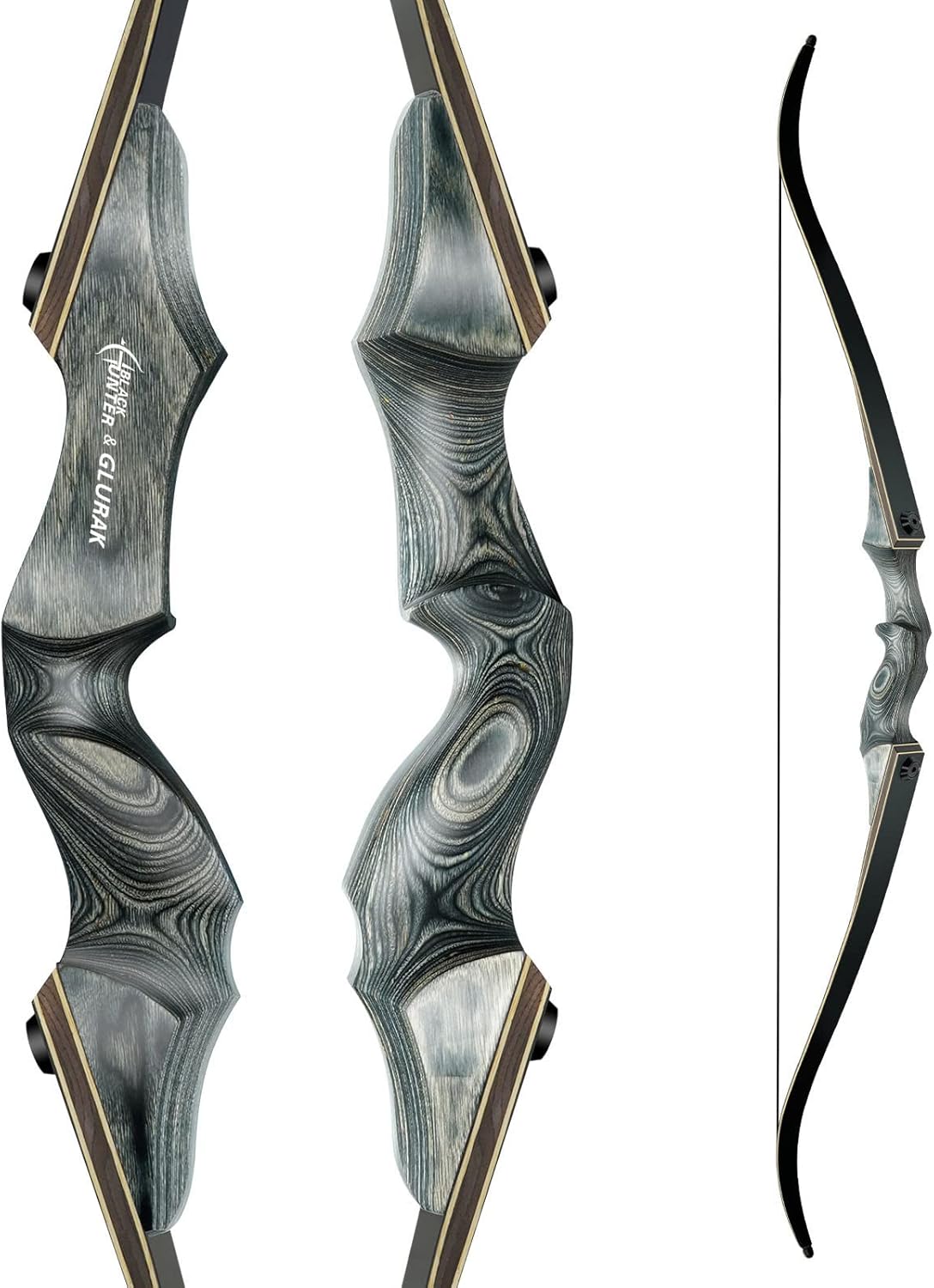Black Hunter Takedown Recurve Bow for Adults Beginners & Advanced