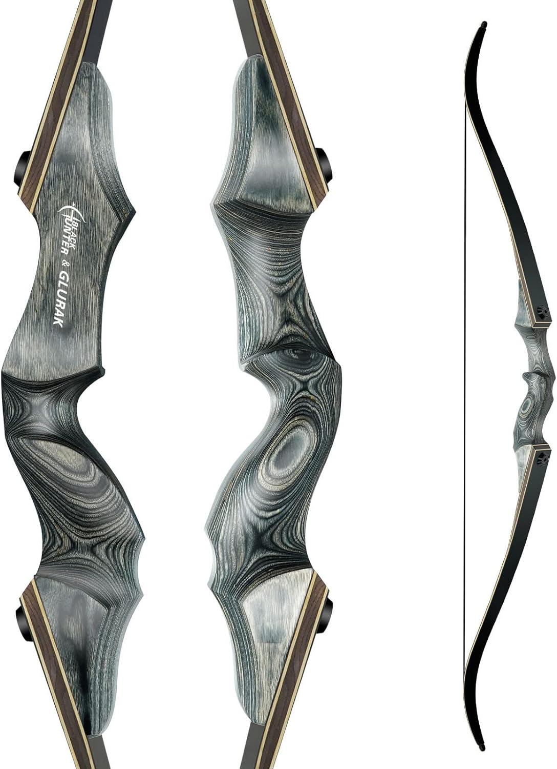 Black Hunter Takedown Recurve Bow for Beginners and Experts