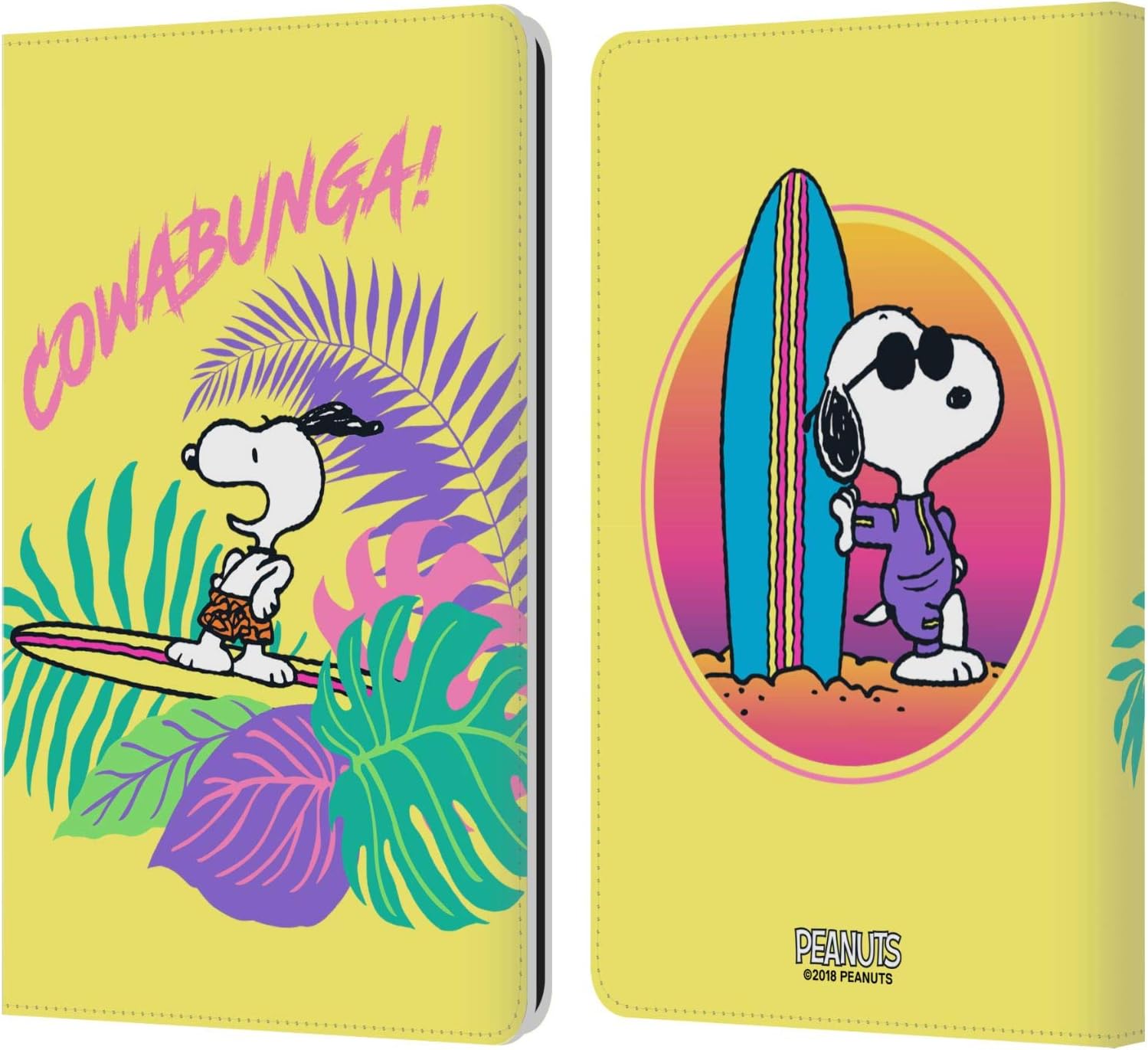 Peanuts Cowabunga! Snoopy Aloha Leather Wallet Case for Kindle