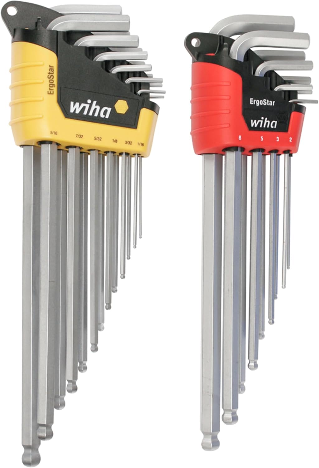 Wiha ErgoStar Ball End Hex L-Key Set, 22-Piece for Precision Work