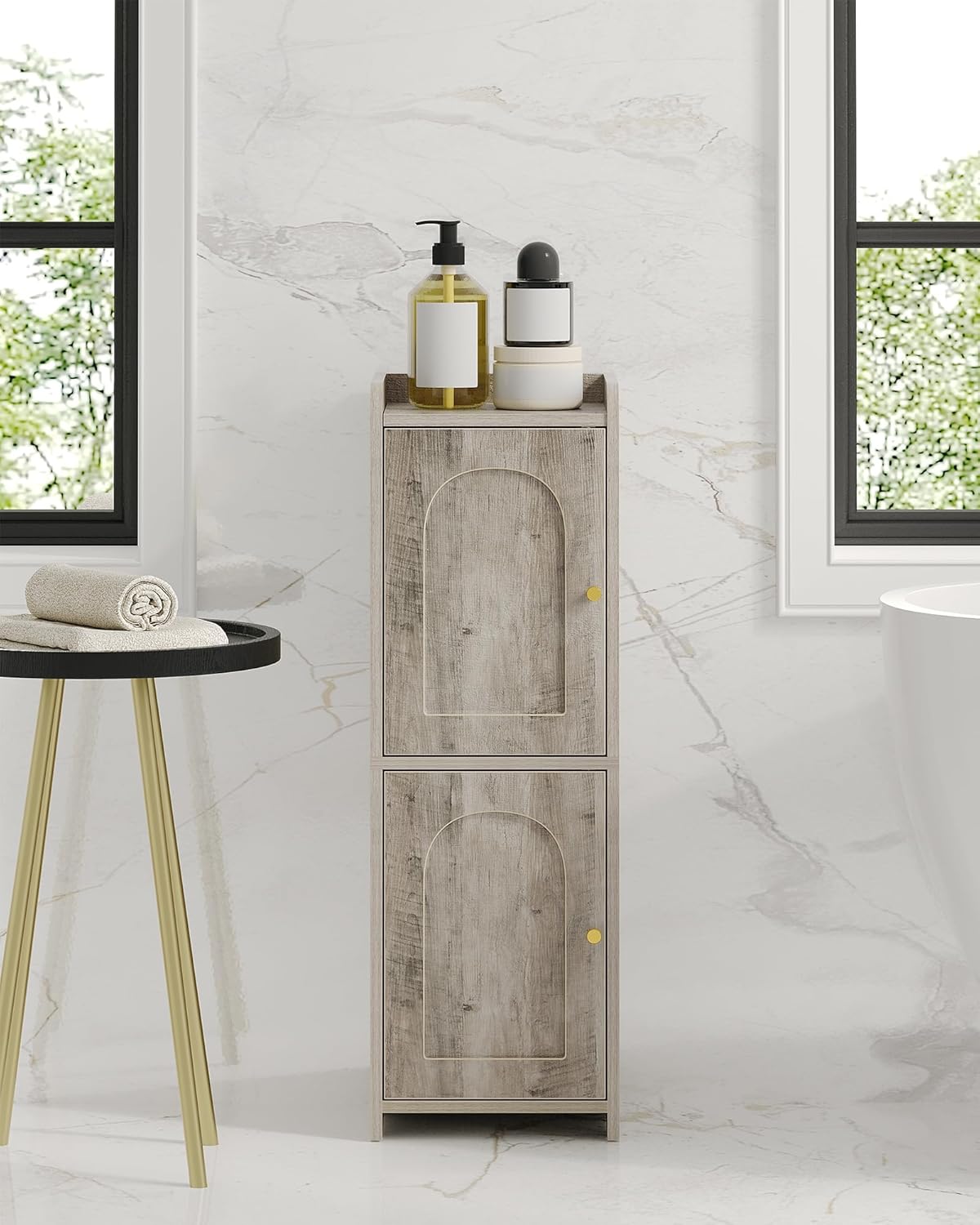 Bathroom Storage Cabinet with Adjustable Shelf for Small Spaces