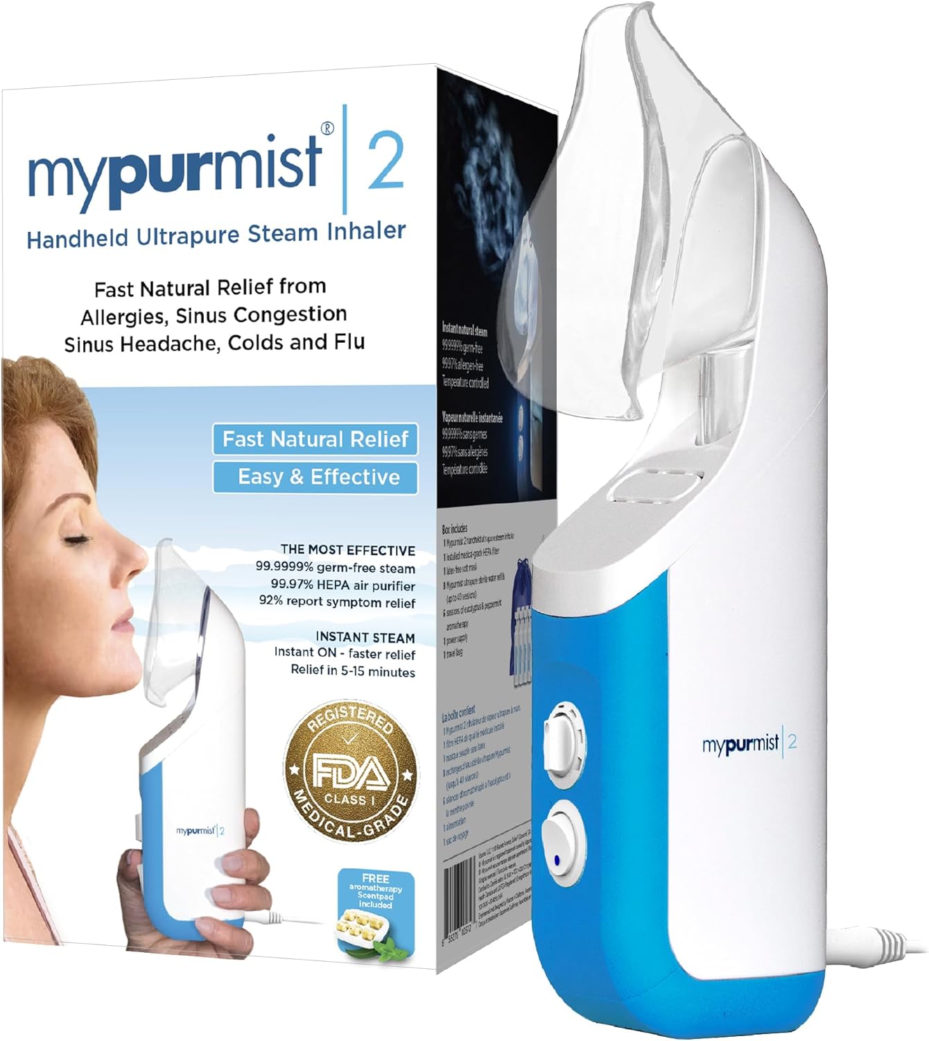 Mypurmist Ultrapure Steam Inhaler: Instant Sinus Relief