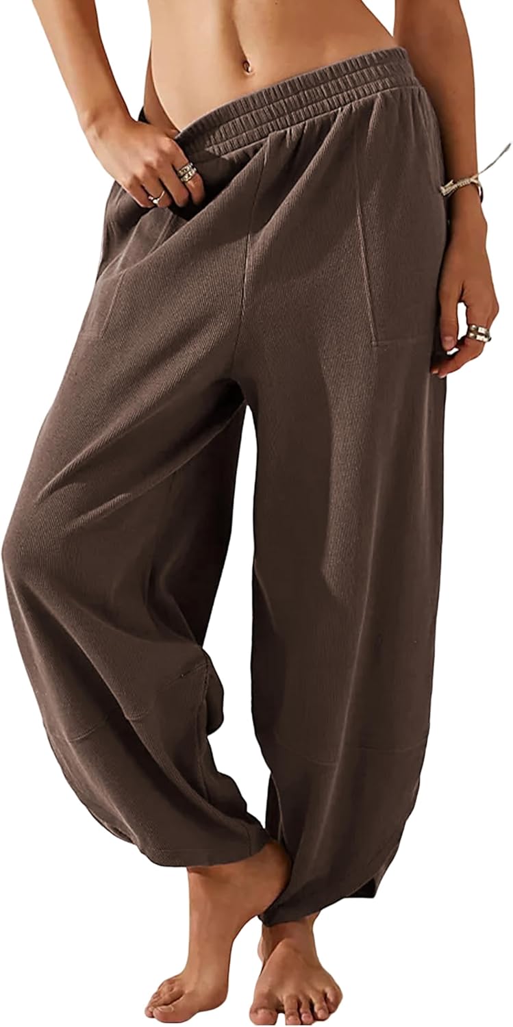 Baggy Wide Leg Pants for Women - Comfortable Cotton Palazzo Style
