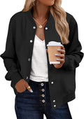 Women Varsity Bomber Jacket - Lightweight Short Fall Coat