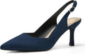 Women's Slingback Kitten Heels Closed Pointed Toe Pumps (Style N9DT)