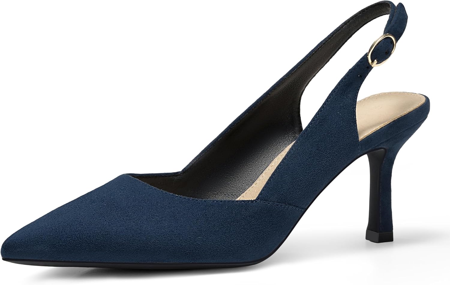 Slingback Kitten Heels Closed Toe Pumps for Weddings and Parties