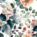 Boho Brown/Green/Orange Peony Floral Vintage Peel and Stick Wallpaper