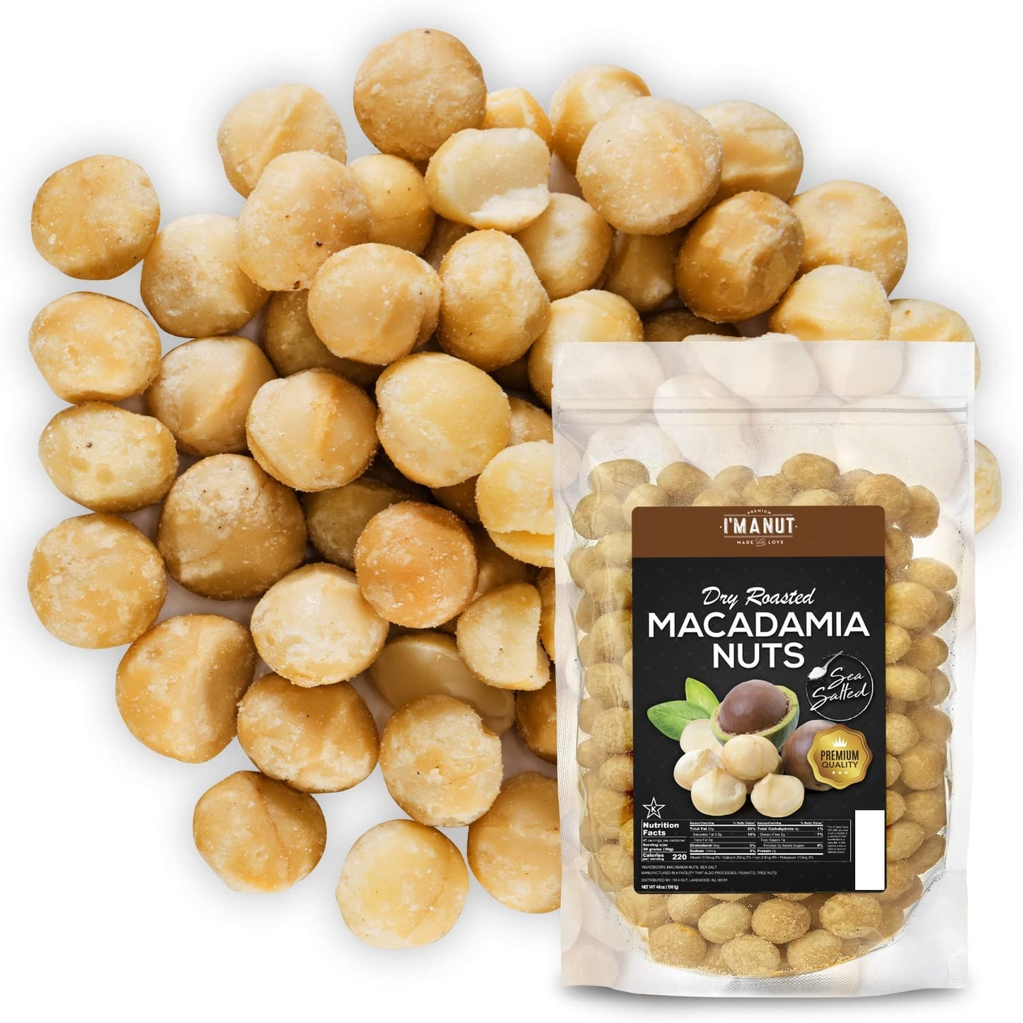 Oven Roasted Macadamia Nuts with Sea Salt - 48 oz Batch Tested