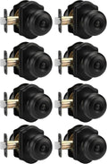 Matte Black Door Knobs Interior Privacy Set 8 Pack - Classic Finish