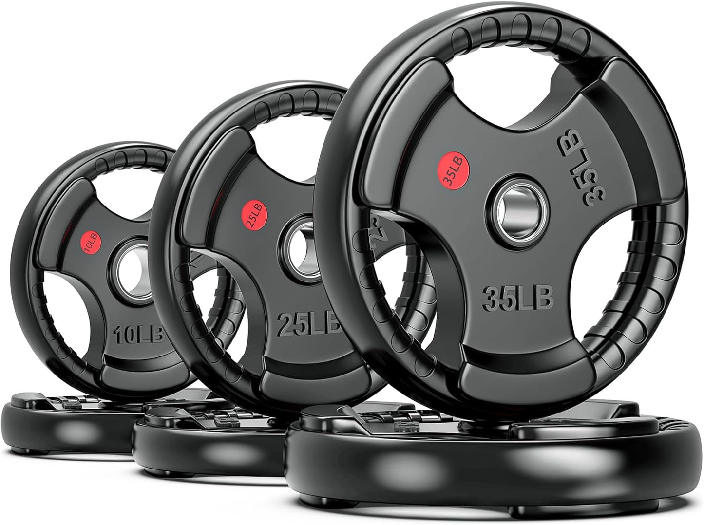 XDDIAS Rubber Weight Plates for Strength Training & Weightlifting