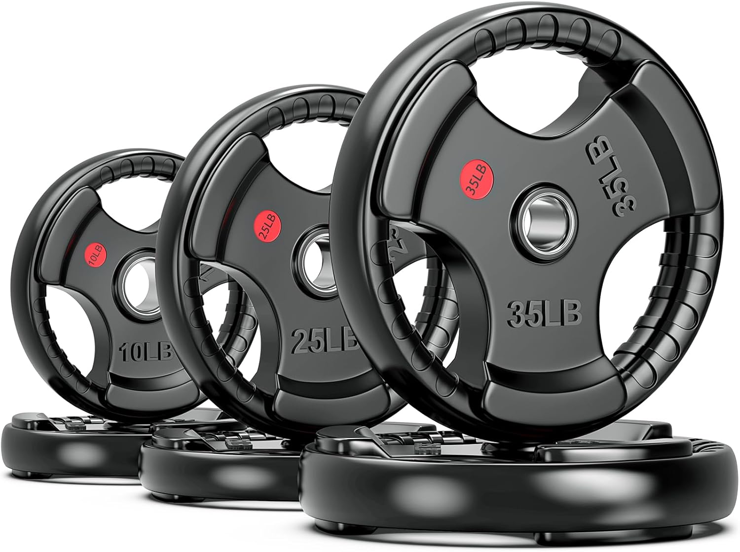 XDDIAS Rubber Weight Plates for Strength Training & Weightlifting