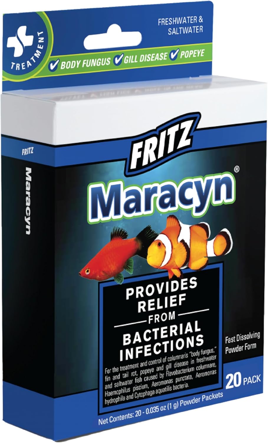 Fritz Maracyn for Bacterial Relief in Freshwater and Saltwater Fish