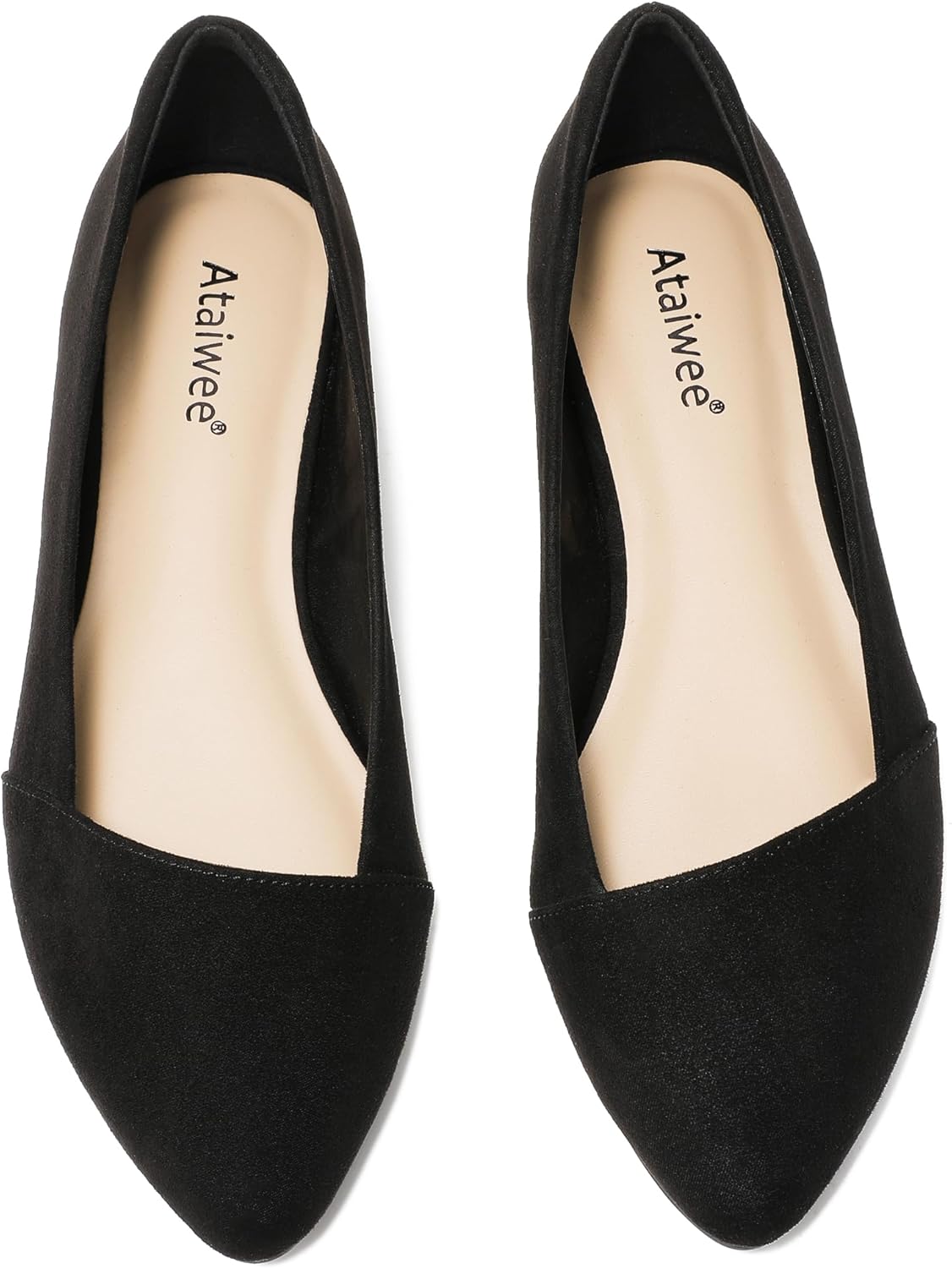 Ataiwee Women's Wide Width Flat Shoes - Cozy Ballet Flats