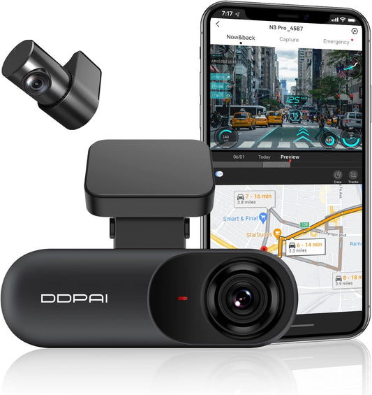DDPAI 2.5K Dual Dash Cam: Crystal Clear Views & Smart Features