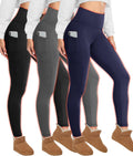 Fleece Lined Leggings for Women with Pockets - Warm, High-Waist Fit