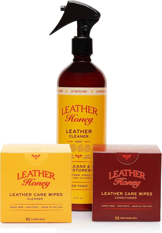 Leather Honey Cleaner Wipes Set - Revive & Protect!