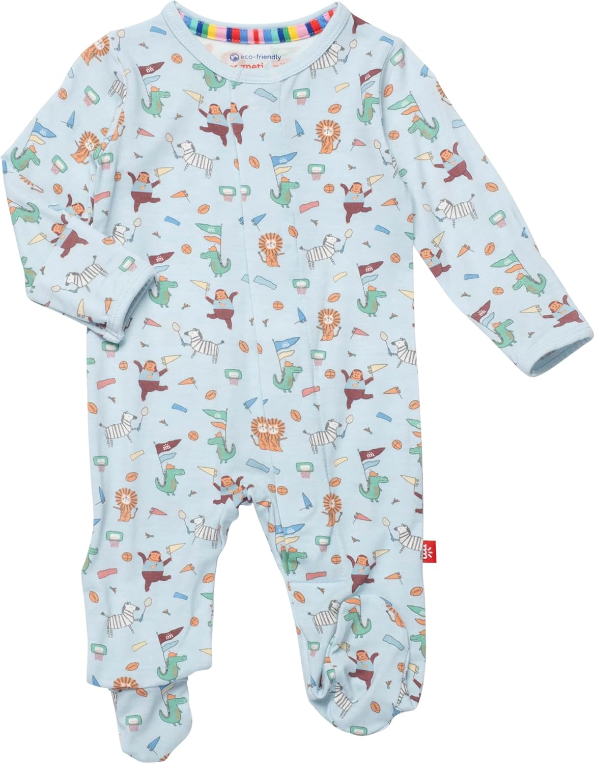 Magnetic Me Boys Modal Baby Footie Pajamas for Easy Dressing