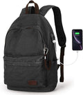 Canvas Backpack Lightweight Travel Daypack for Students and Adults
