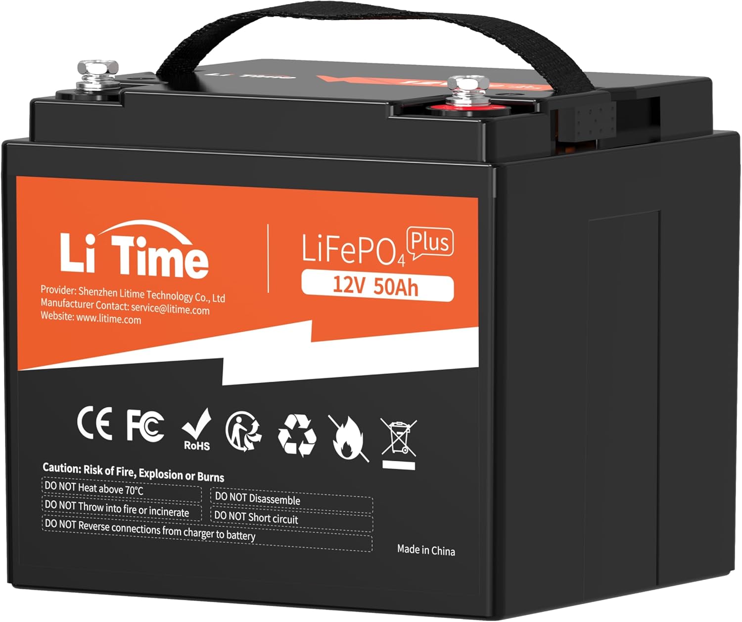 LiTime 12V 50Ah Plus LiFePO4 Lithium Battery for Trolling Motor