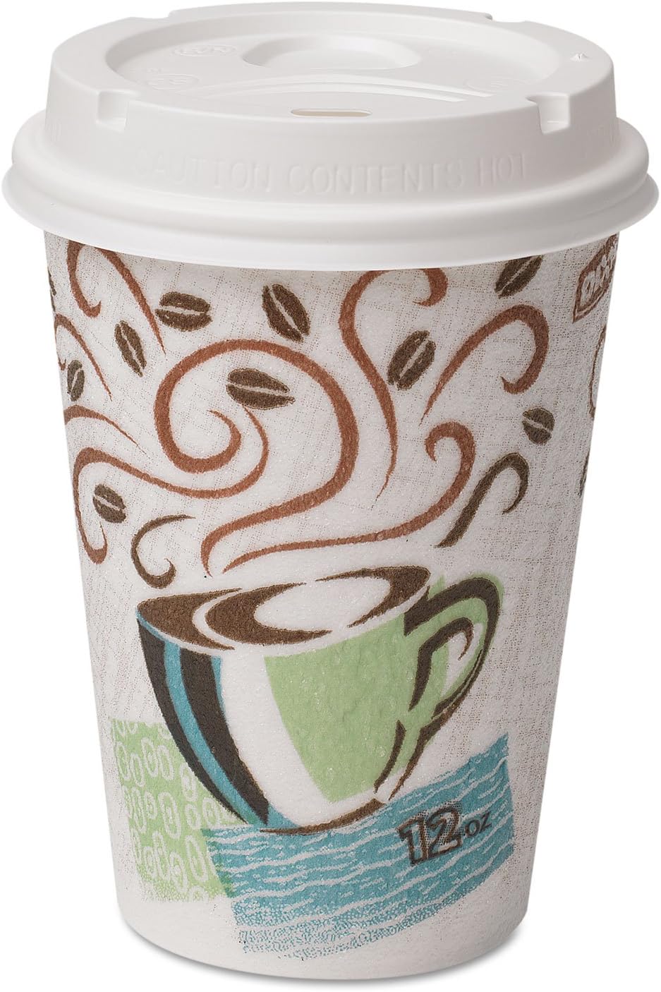 Dixie 12oz Hot Cups & Lids Combo - 50 Pack