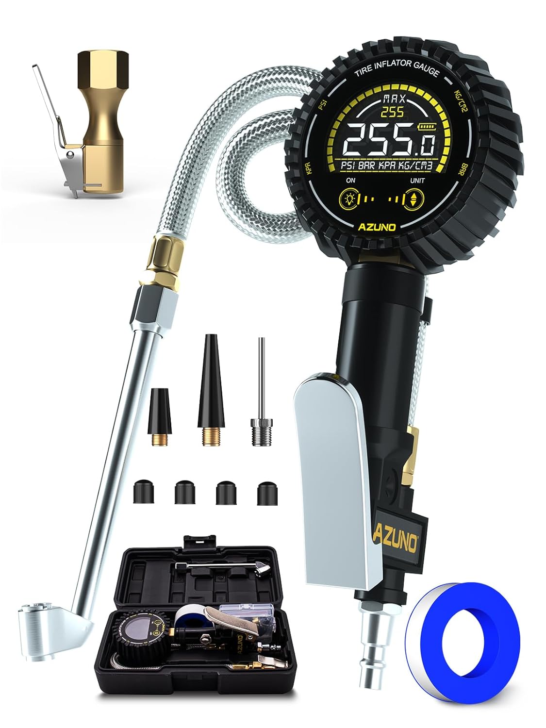 AZUNO 255PSI Digital Tire Gauge for All Vehicles