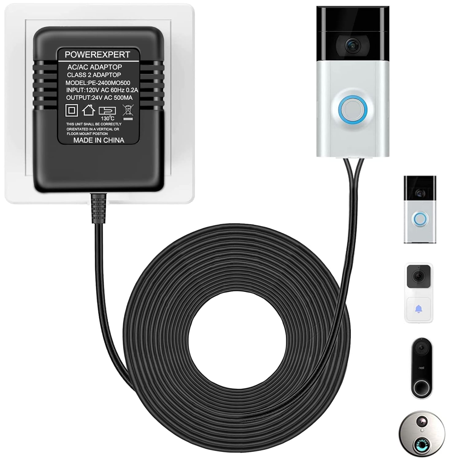 Universal 24V Ring Doorbell Transformer - Power All Devices!