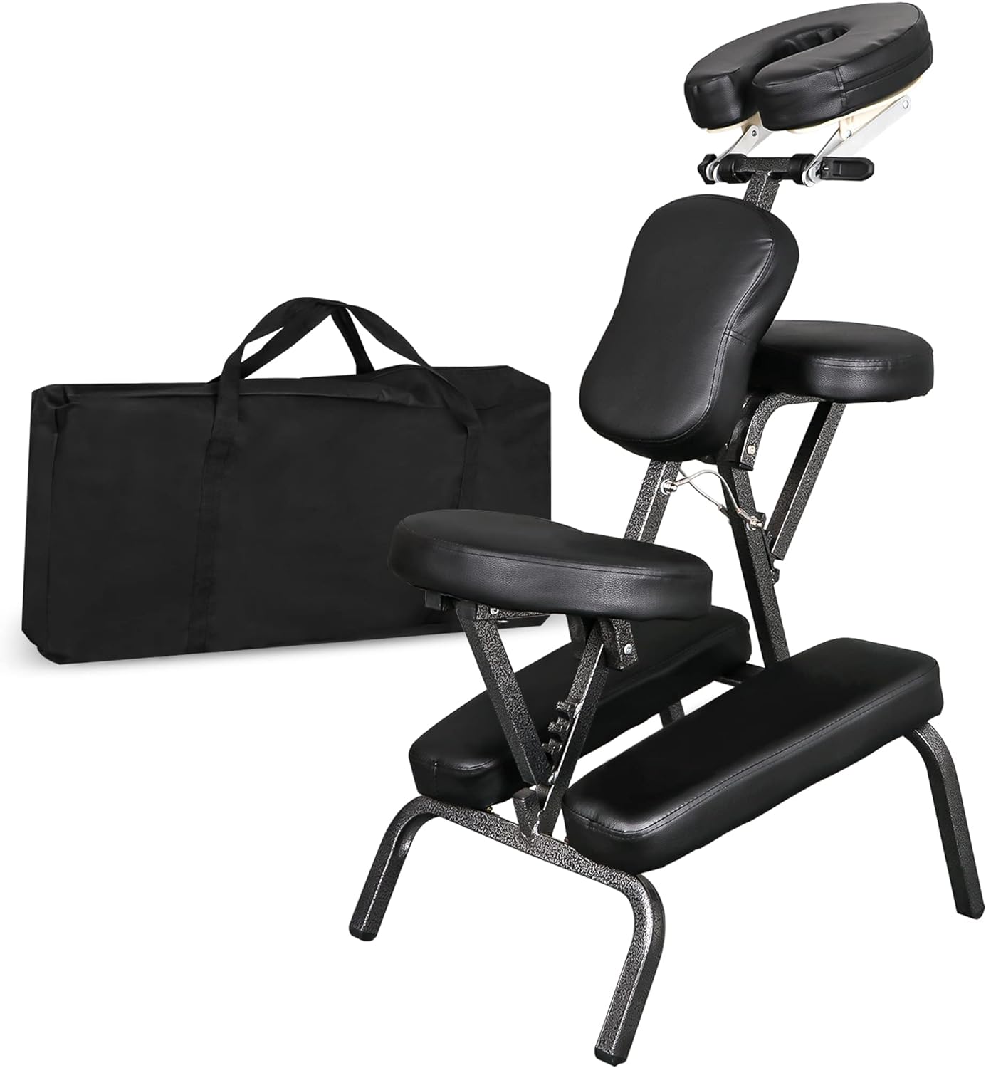 Foldable Massage Chair - 4 Thick Sponge - Portable & Black
