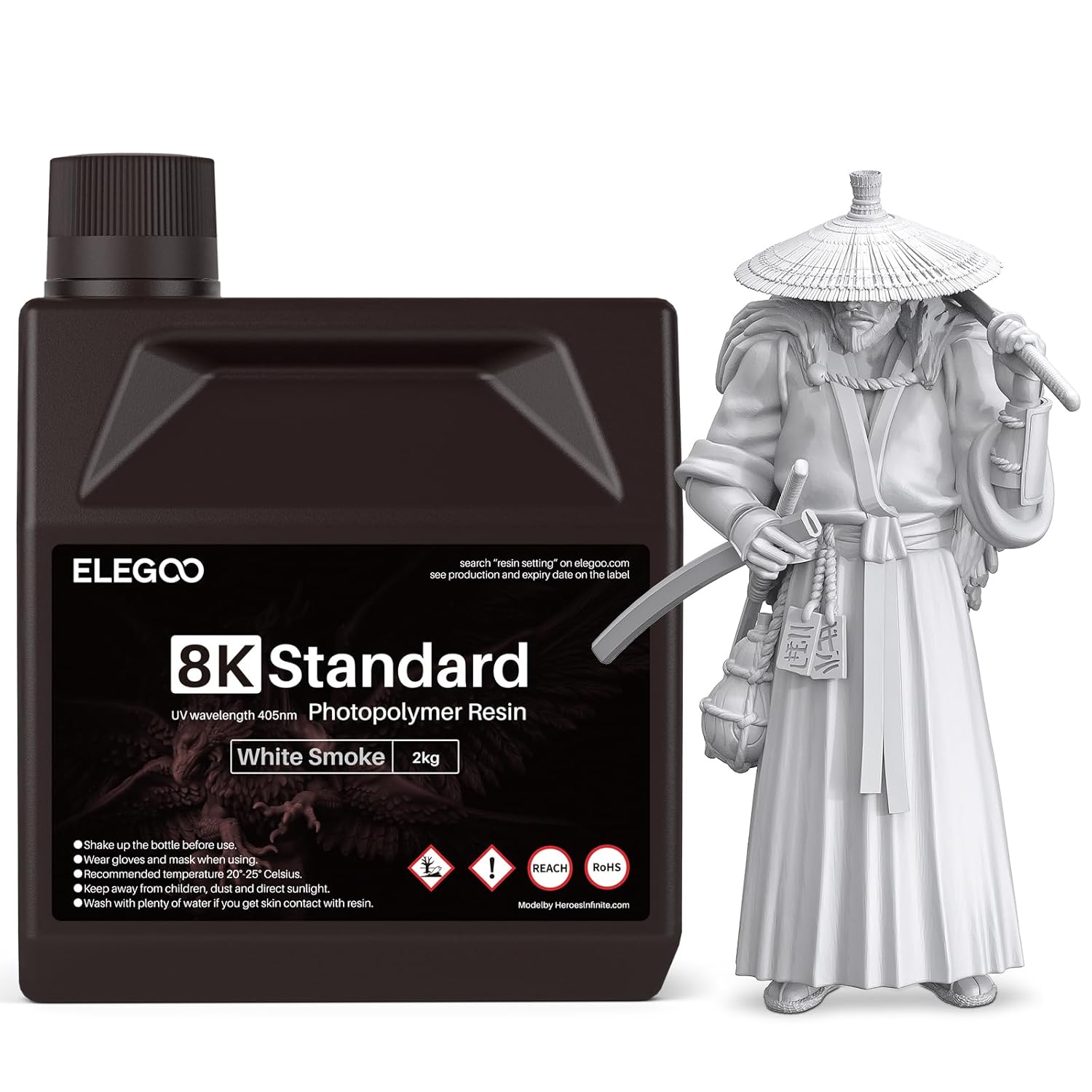 ELEGOO 8K Standard Resin for High Precision 3D Printing