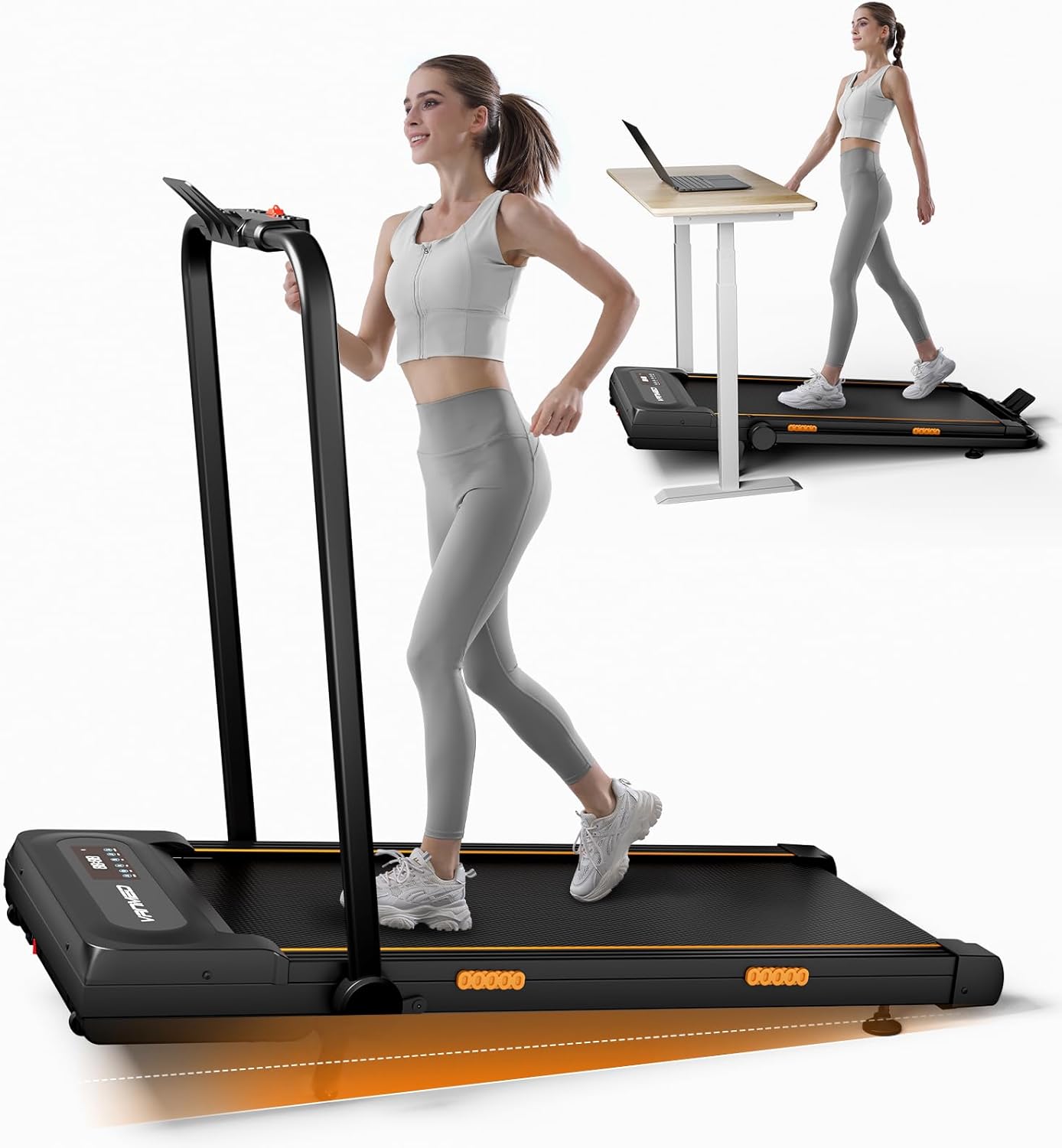 Walking Pad with Auto Incline for Home Office Fitness Needs