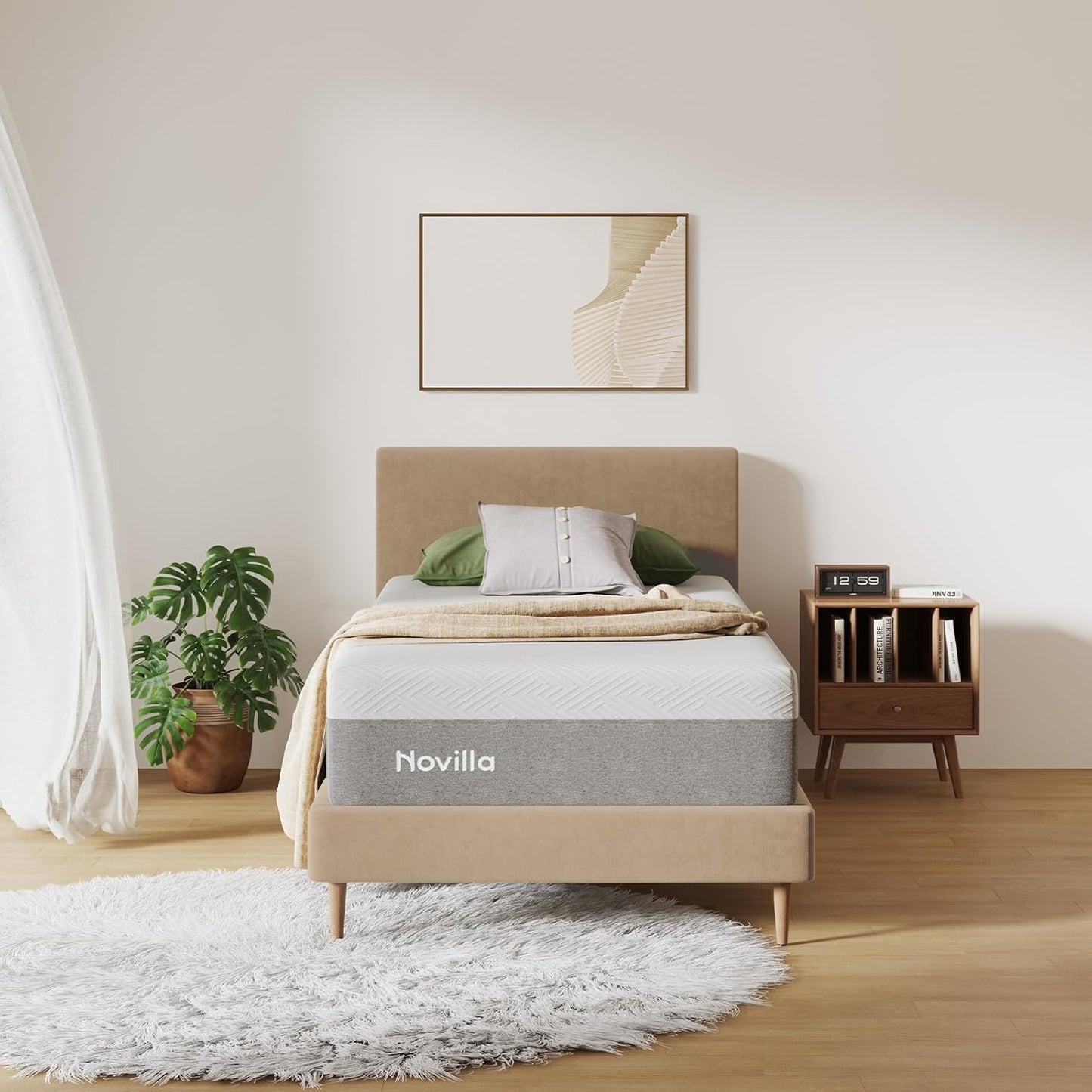 Novilla Twin XL Mattress: 12 Inch Gel Memory Foam for Comfort
