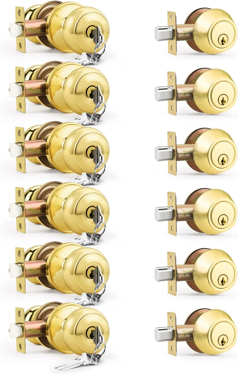 Keyed Alike Front Door Knob and Deadbolt Set for Security