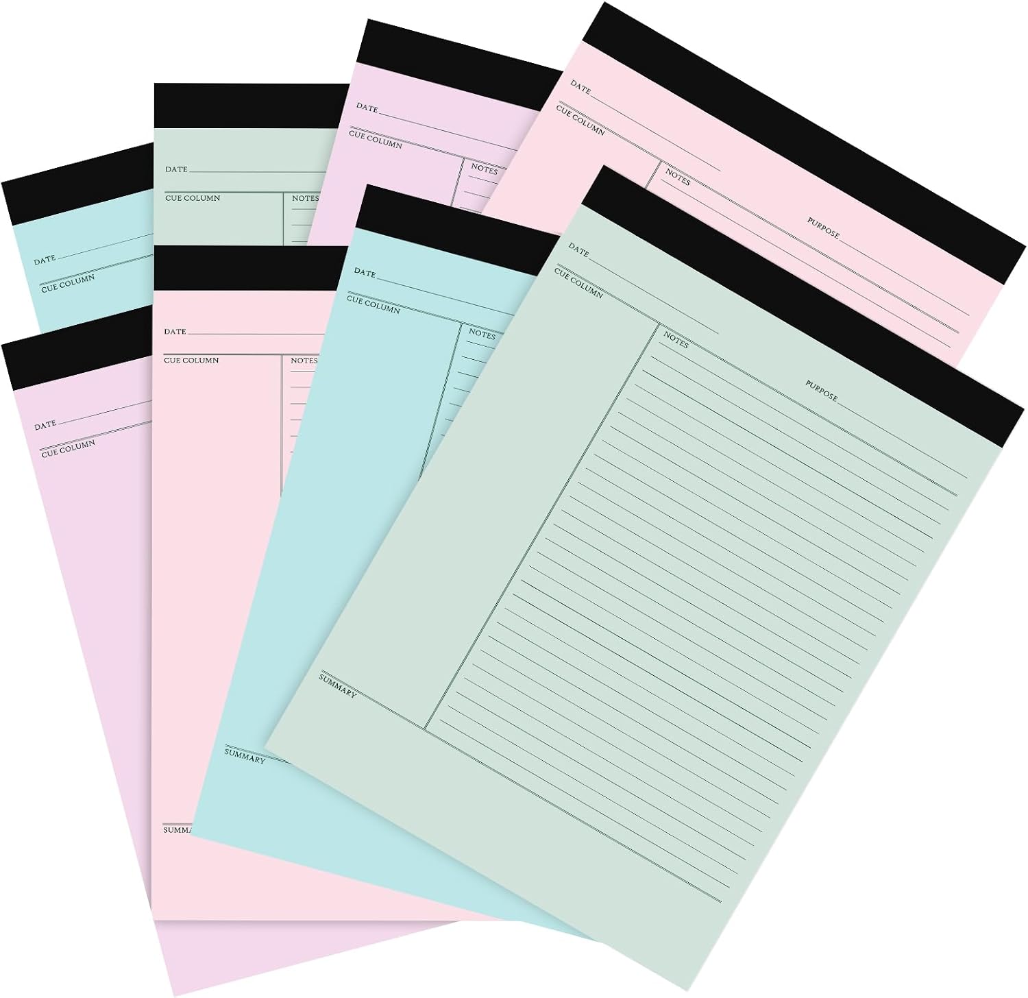 Multicolor Lined Notepads 8.5x11 - 45 Sheets Per Pad