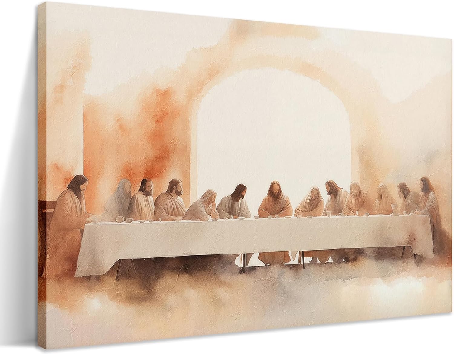Jesus Last Supper Canvas Wall Art for Home Decor 16x24 inch