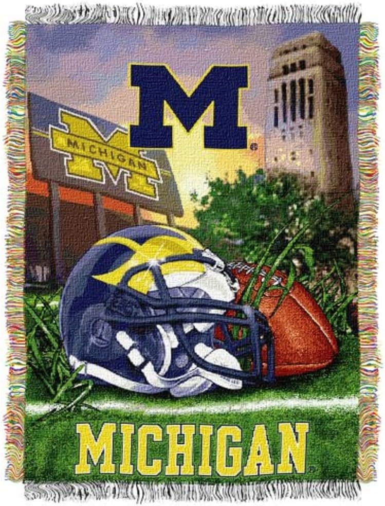 Officially Licensed NCAA Woven Tapestry Throw Blanket, 48x60