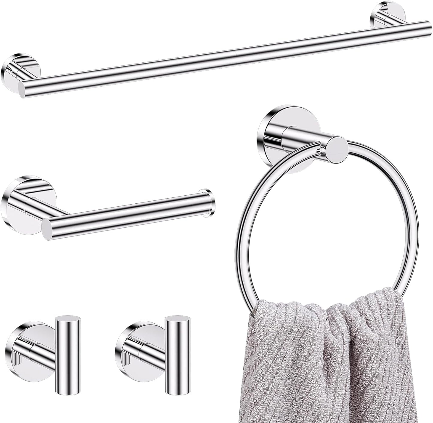 Polished Chrome Bathroom Accessories Set for Modern Spaces