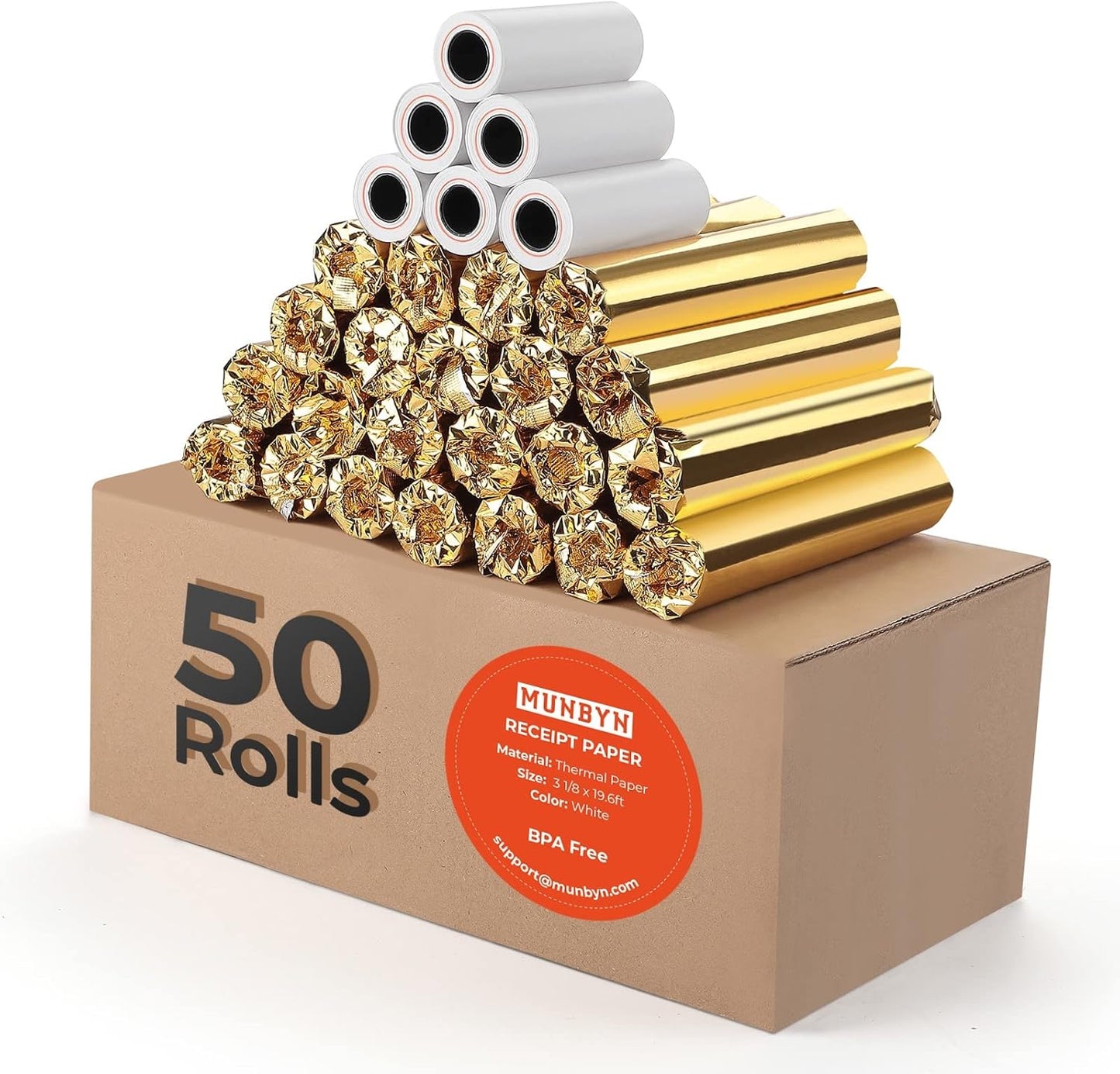 MUNBYN Thermal Receipt Paper Rolls for Reliable POS Printing