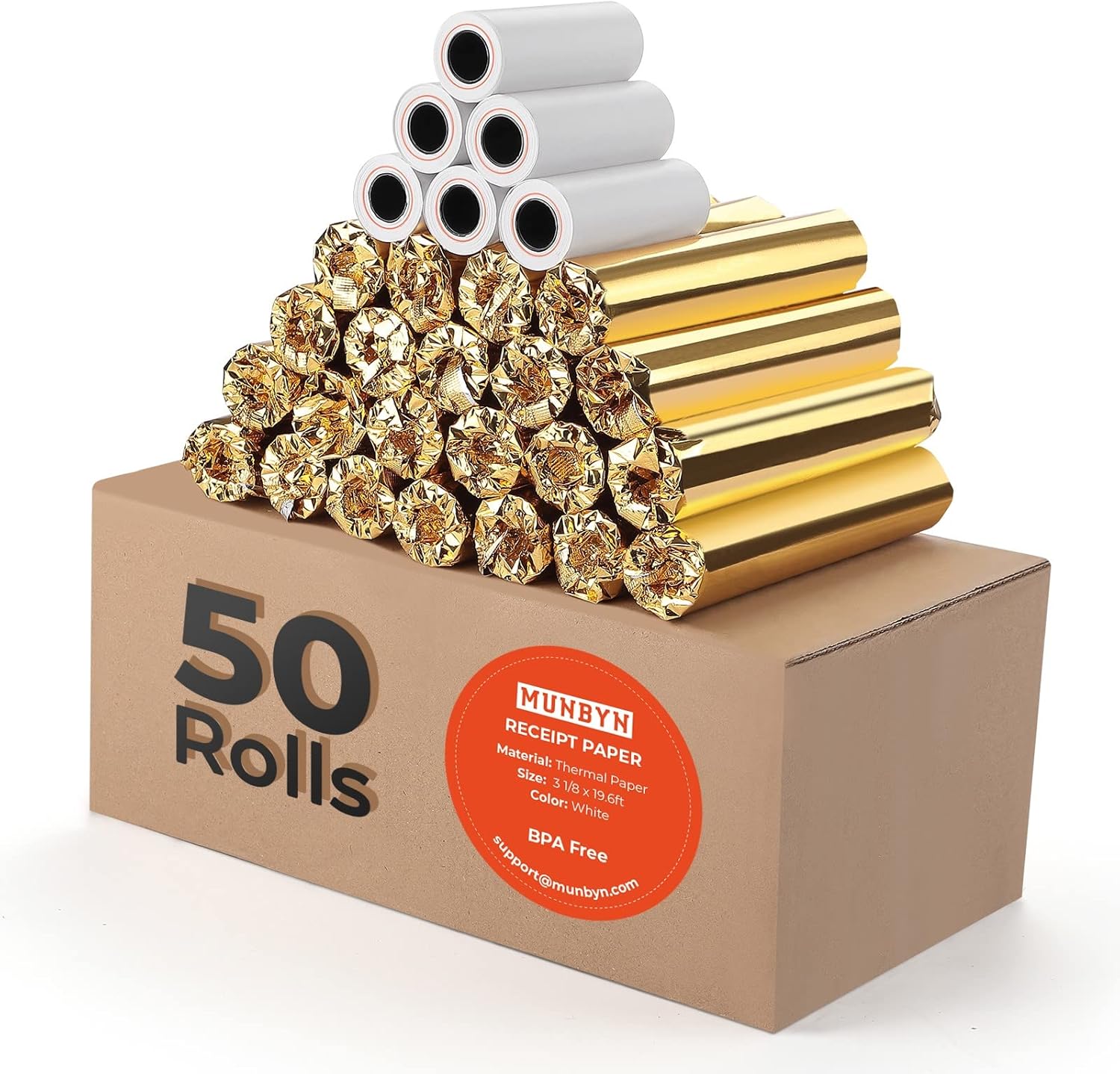 MUNBYN Thermal Receipt Paper Rolls for Reliable POS Printing