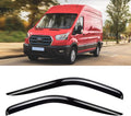 Window Rain Guards for 2014-2024 Ford Transit - Tape-On Wind Visors