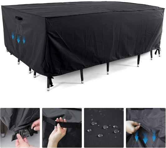Tempera Patio Furniture Cover for Outdoor Table Waterproof 128in