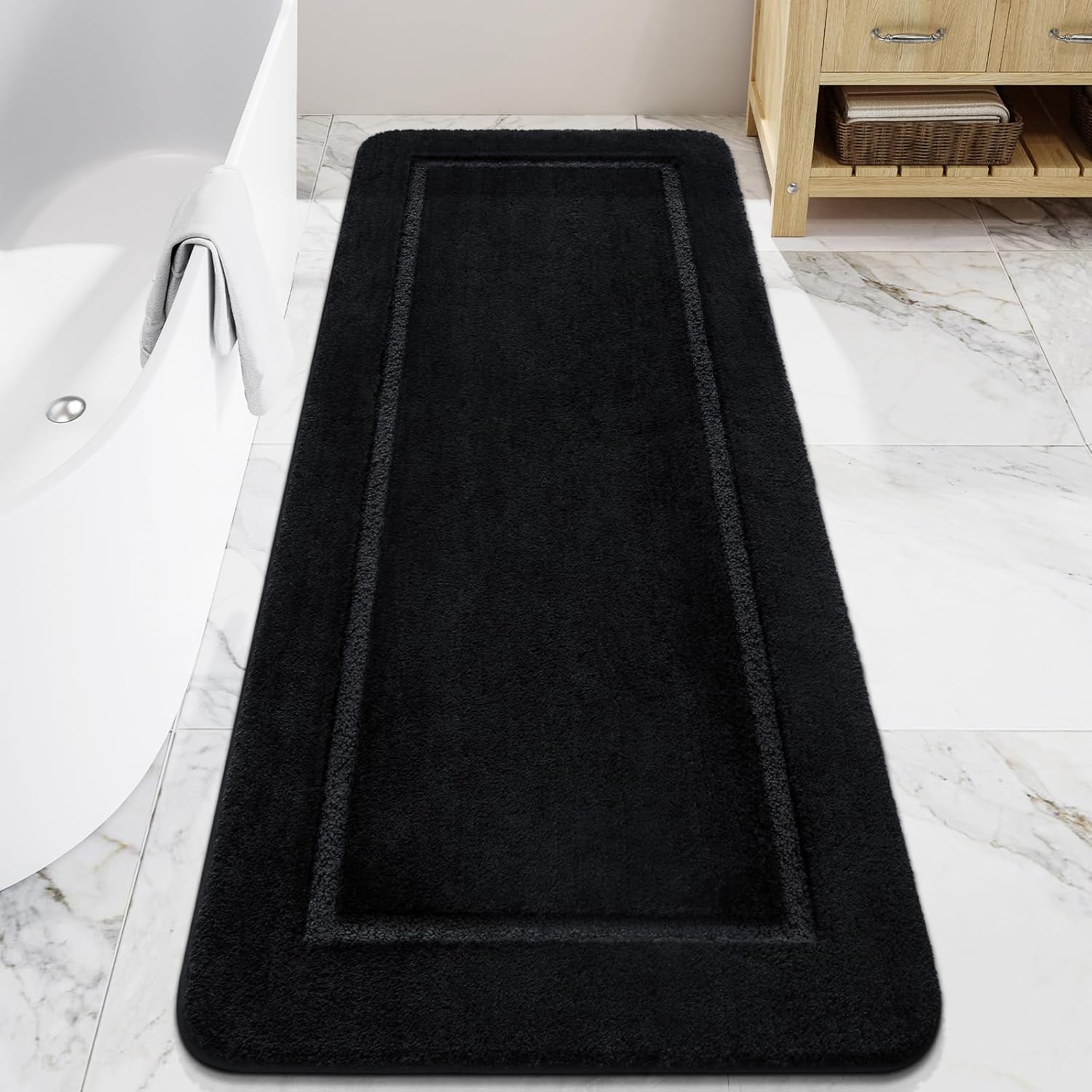 LOCHAS Non Slip Washable Bathroom Runner Rug, 24in x 48in