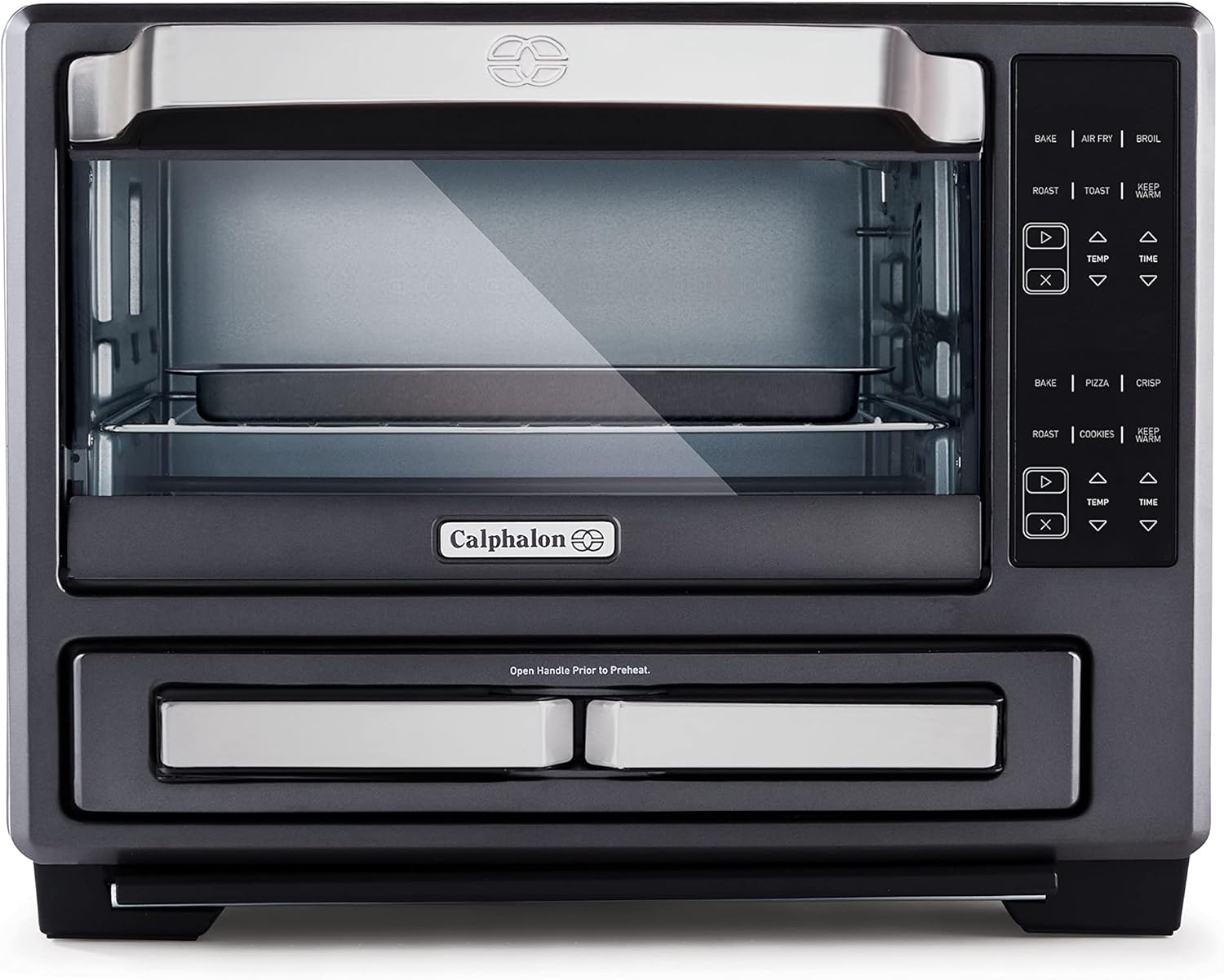Calphalon 12-in-1 Air Fry Toaster Oven, Dual Zone Pizza Drawer, Digital Controls