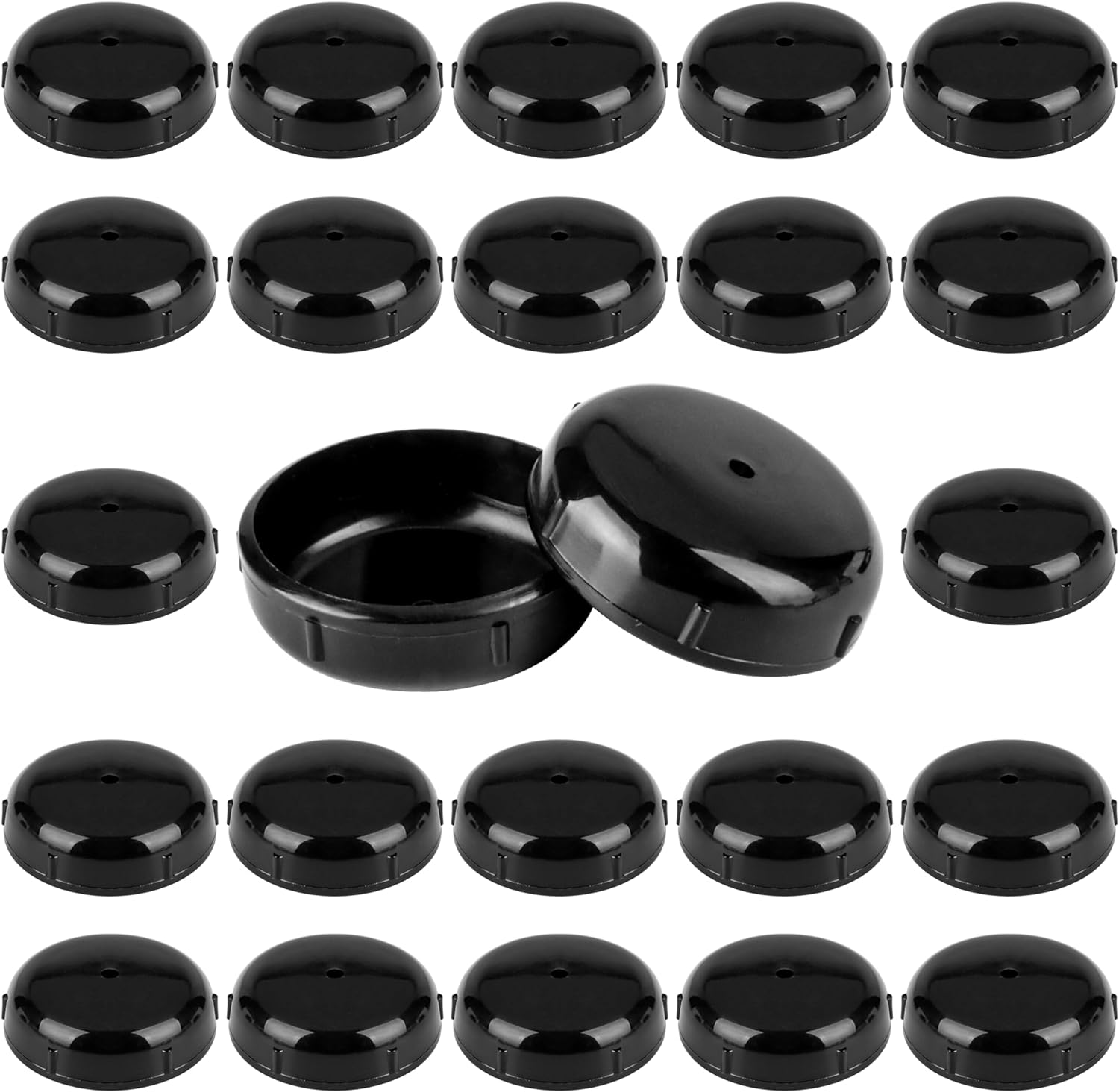 Protective Chair Leg Caps for Outdoor Furniture - Set of 24, Black