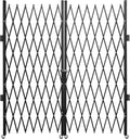 Double Folding Security Gate 87in H x 150in W - Heavy Steel Protection