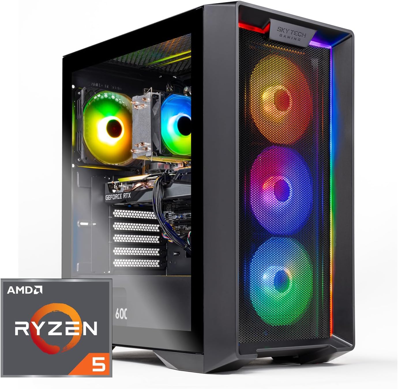 Skytech Nebula Gaming PC with Ryzen 5 5600 and RTX 3050